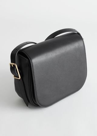 & Other Stories + Buckled Leather Crossbody Bag