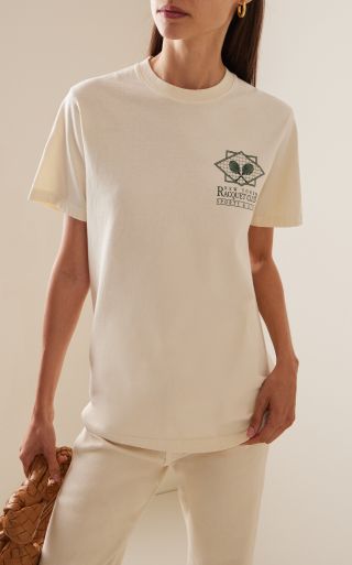 Sporty & Rich + Ny Racquet Club Cotton T-Shirt
