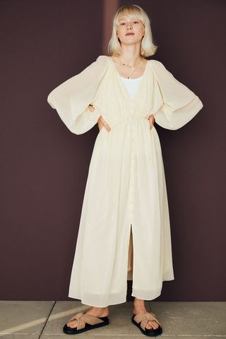 H&M + Long Chiffon Dress
