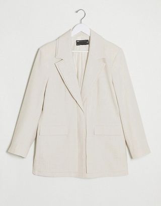 ASOS Design + Double Layered Jacket in Natural