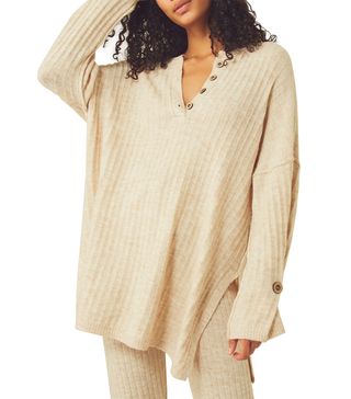 Free People + Around The Clock Ribbed-Knit Sweater