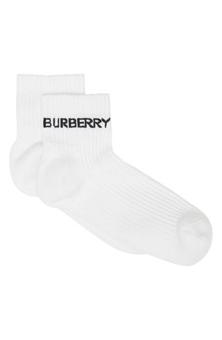 Burberry + Logo Ankle Sports Socks
