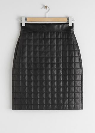 
Other Stories + Quilted Leather Skirt