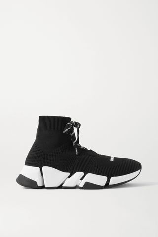 Balenciaga + Speed 2.0 Stretch-Knit High-Top Sneakers
