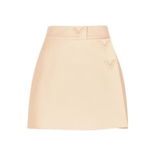 Valentino + Ivory Wrap-Effect Wool and Silk-Blend Shorts