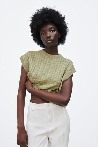 Zara + Sleeveless Knit Top