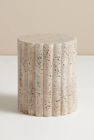 Anthropologie + Channel Tufted Ceramic Stool