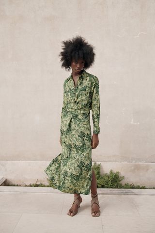 Zara + Printed Pareo Dress