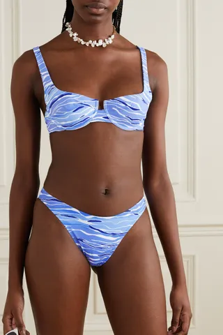 Fisch + + Net Sustain Grenadins Printed Underwired Bikini Top