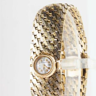 Rolex + 14k Yellow White Gold Diamond Bracelet Watch
