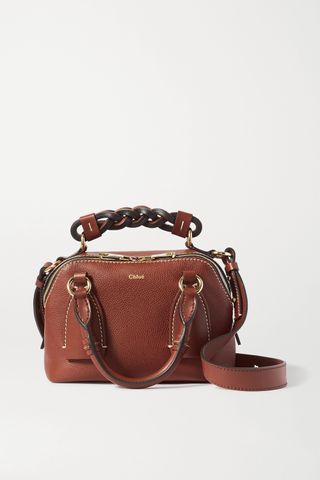 Chloé + Daria Small Textured and Smooth Leather Tote