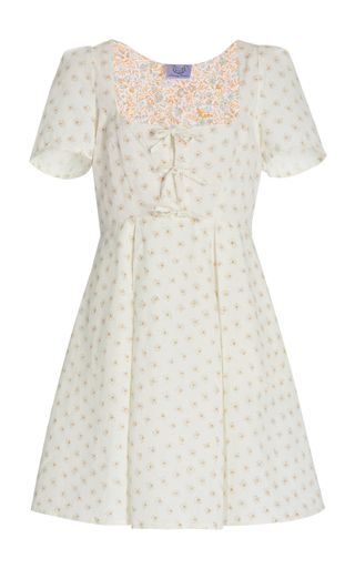 Thierry Colson + Wilfried Floral Cotton-Linen Mini Dress