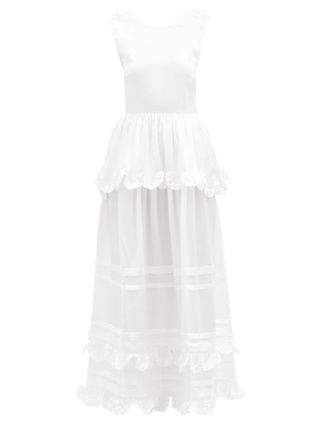 Cecilie Bahnsen + Echo Tiered Silk-Charmeuse Gown
