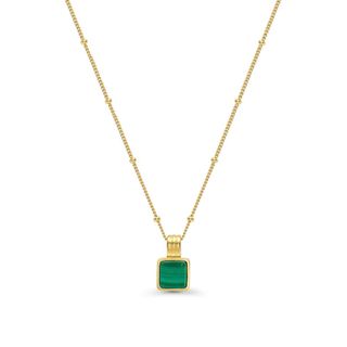 Missoma + Lucy Williams Square Malachite Necklace