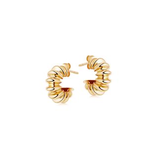 Missoma + Gold Small Ridge Claw Hoop Earrings
