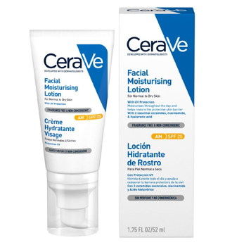 CeraVe + AM Facial Moisturizing Lotion SPF 25