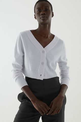 Cos + Cropped Cashmere Cardigan