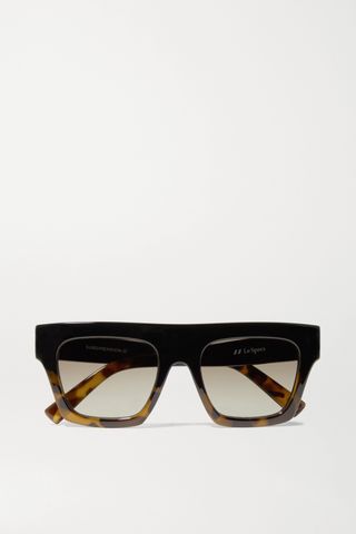 Le Specs + Subdimension D-Frame Tortoiseshell Acetate Sunglasses