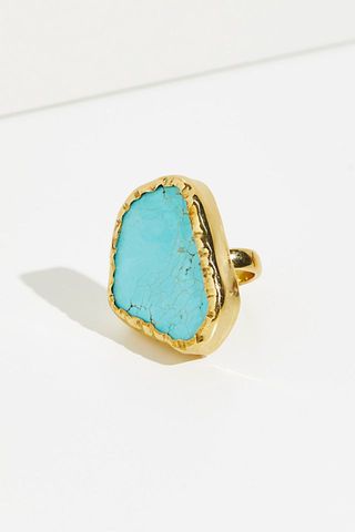 Lena Bernard + Turquoise Vintage Brass Ring