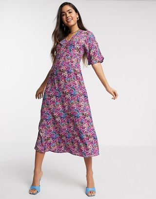 Y.A.S + Midi Dress in Bright Floral Print