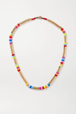 Roxanne Assoulin + Enamel and Gold-Tone Necklace