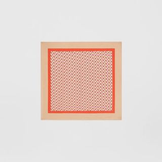 Burberry + Monogram Print Silk Square Scarf