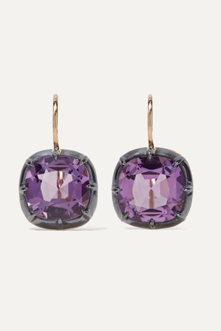 Fred Leighton + Collection 18-Karat Gold Amethyst Earrings