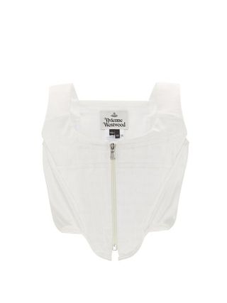 Vivienne Westwood + Zipped Charmeuse Corset Top
