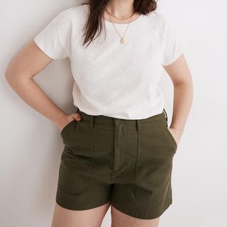 Madewell + The Perfect Vintage Military Shorts