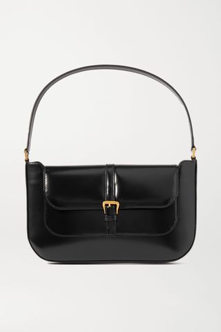 By Far + Miranda Glossed-Leather Shoulder Bag