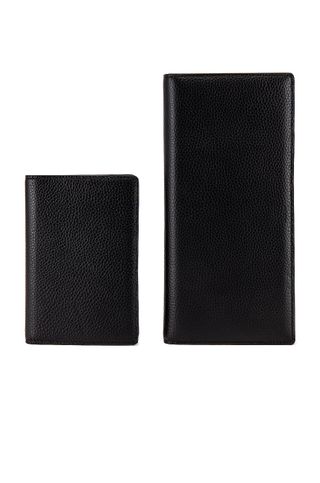 The Daily Edited + Black Pebbled Travel Wallet