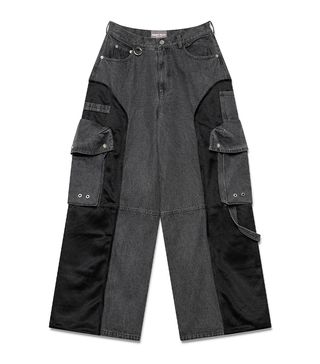 Private Policy + Mesh Combo Cargo Baggie Jeans