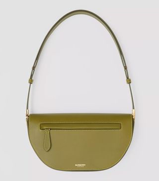 Burberry + Small Leather Olympia Bag in Juniper Green