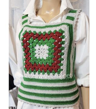 OrawanCrochet + Crochet Granny Square Vest