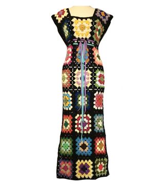 Orawan Crochet + Custom Order Womens Crochet Granny Square Maxi
