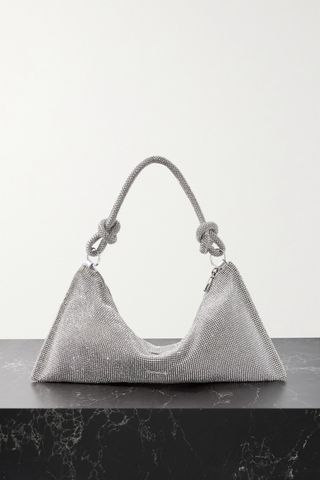 Cult Gaia + Hera Mini Crystal-Embellished Satin Shoulder Bag