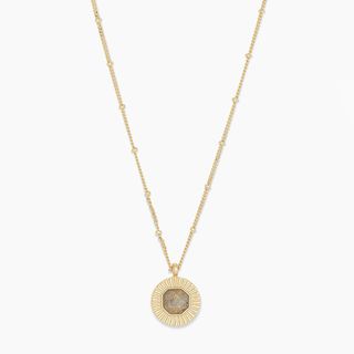 Gorjana + Power Gemstone Coin Necklace for Balance