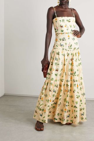 Agua by Agua Bendita + + Net Sustain Lima Tiered Floral-Print Linen Maxi Dress