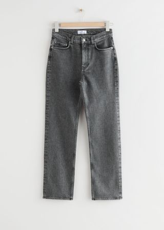 & Other Stories + Favourite Cut Cropped Jeans in Mid Grey