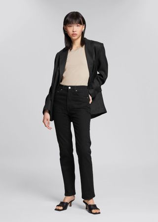 & Other Stories + Slim Cut Jeans in Black