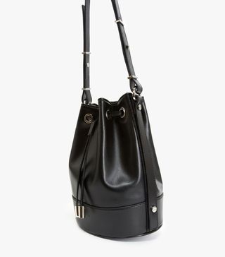 The Kooples + Medium Tina Bag in Smooth Black Leather