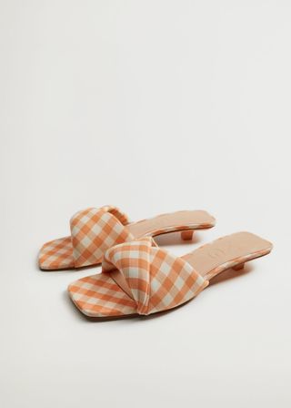Mango + Heel Gingham Vichy Sandals