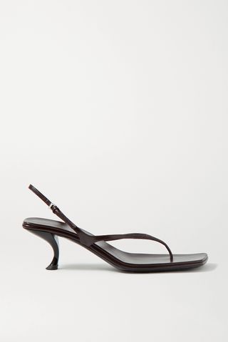 The Row + Constance Leather Slingback Sandals