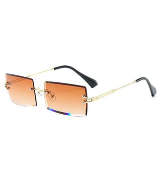 Dollger + Rimless Rectangle Sunglasses