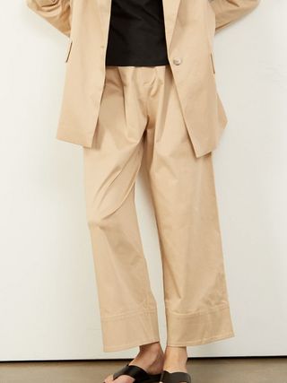 Aligne + Courtney Wide Leg Trouser Stone