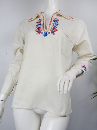 Vintage + 1970s Cotton Ecuadorian Tunic