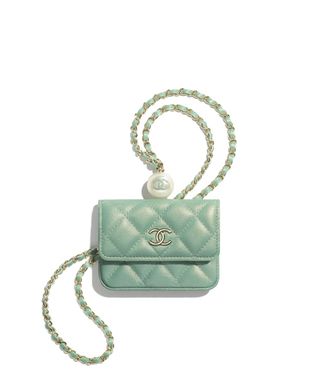 Chanel + Flap Coin Purse With Chain