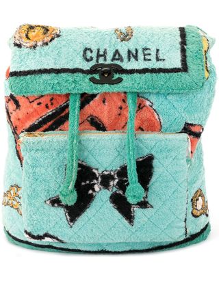 Chanel + Pre-Owned 1994 Textured Diamond Quilted Backpack