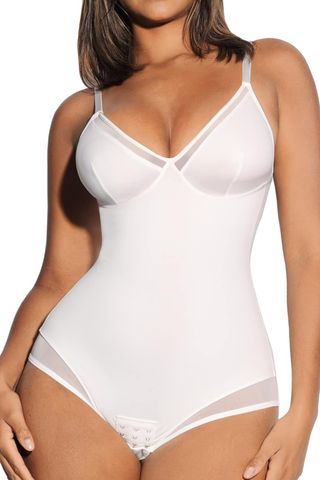 FeelinGirl Shapewear Bodysuits for Women Tummy Control One Piece Scoop Neck  Thong Body Suits Tops at  Women's Clothing store