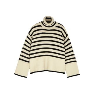 Totême + Striped Wool-Blend Jumper